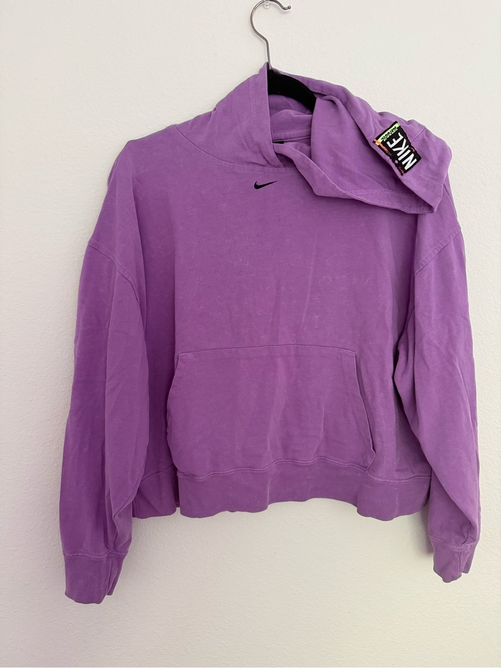 Nike Lavender Cropped Hoodie Sweatshirt